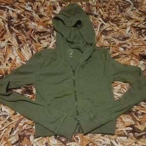 LAST CHANCE FINAL PRICE Urban Outfitters Green Zip-Up Hoodie Size XS